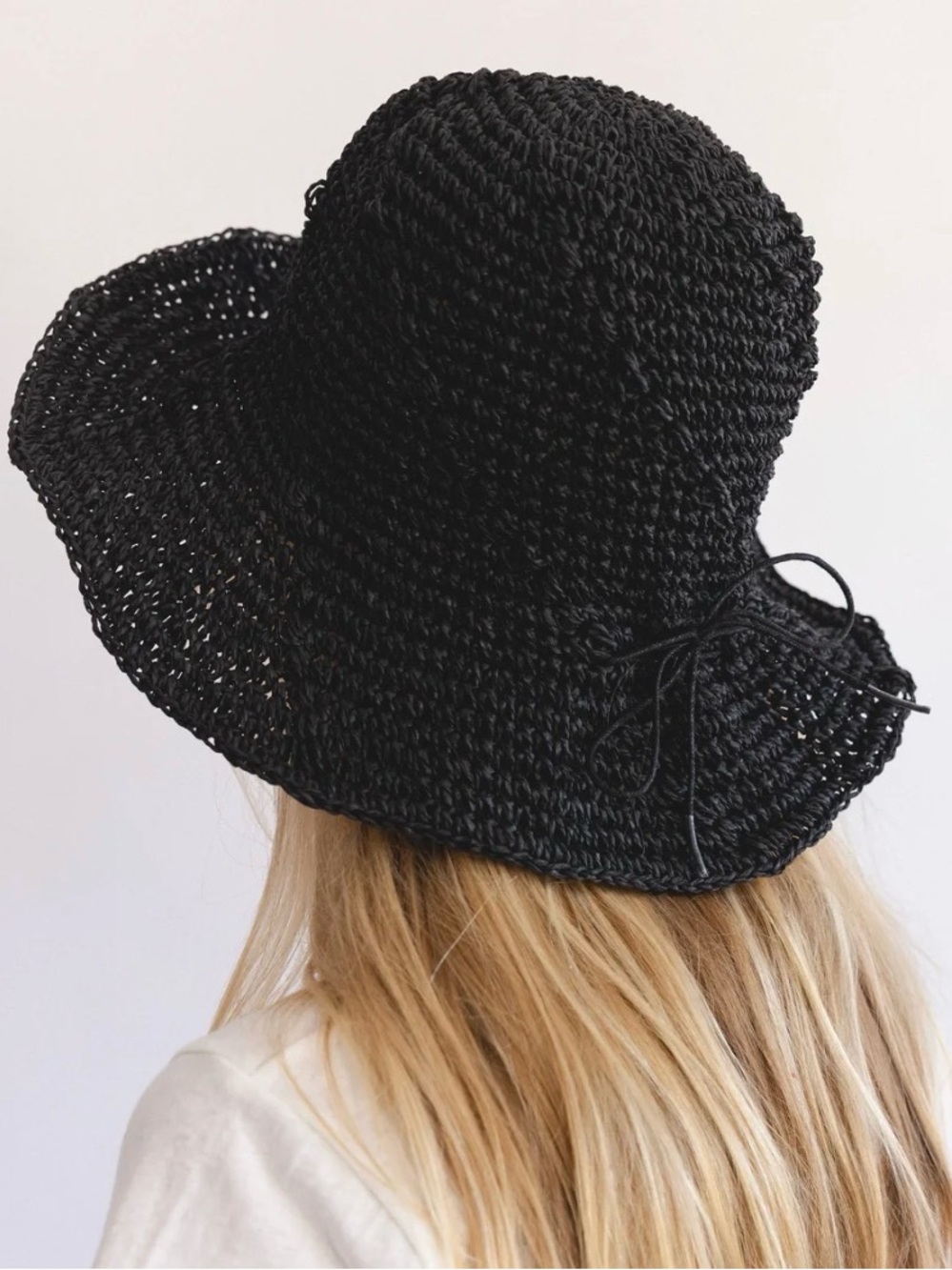 Rachel comey black bubbi paper straw hat